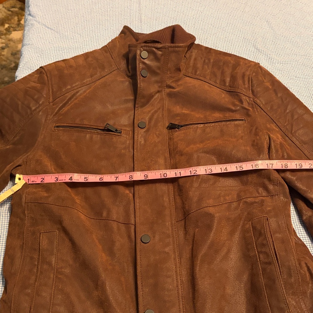 Johnston & Murphy Dark Brown Leather Coat - Picture 13 of 14